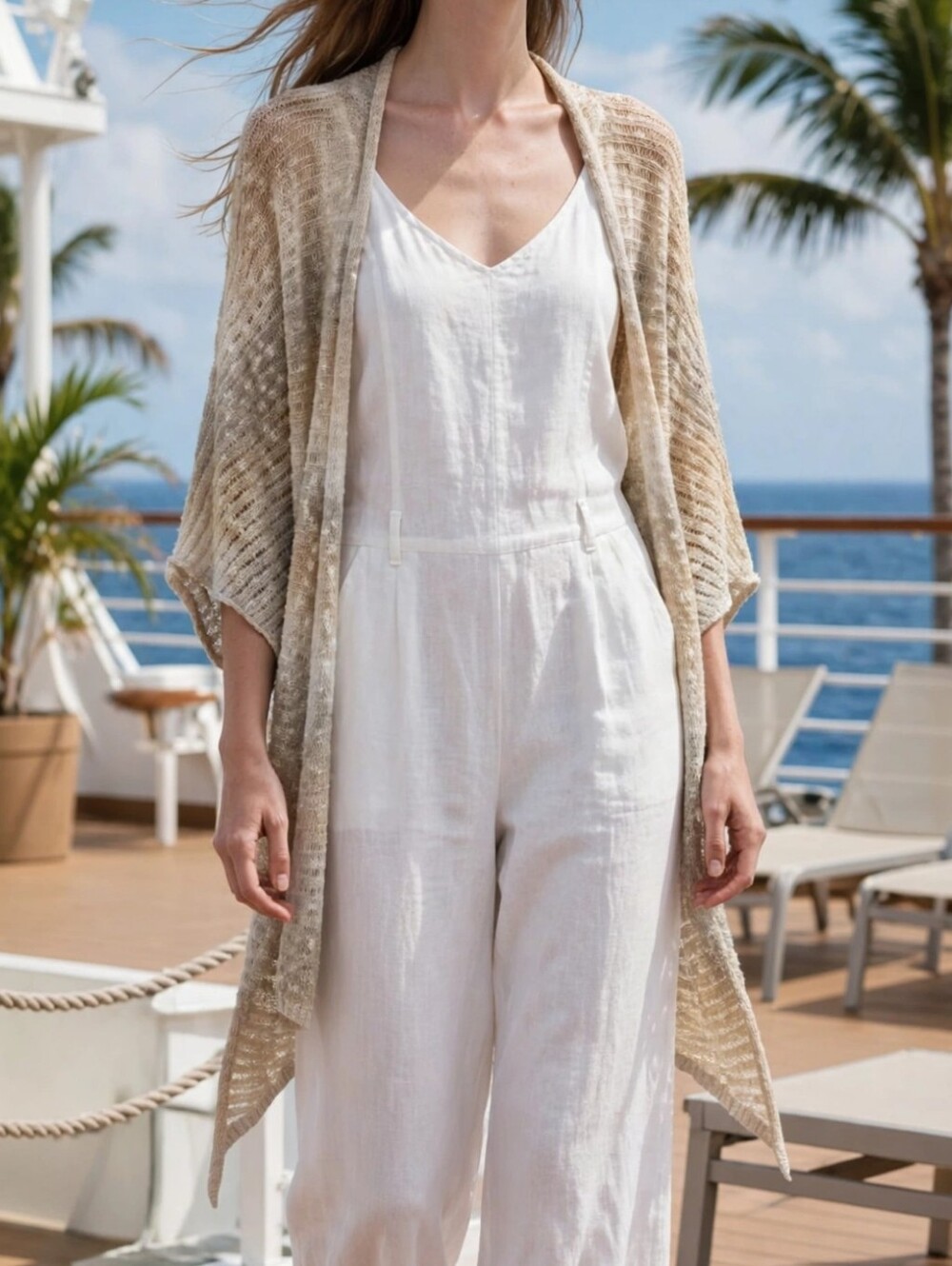 Knitted Open Cardigan